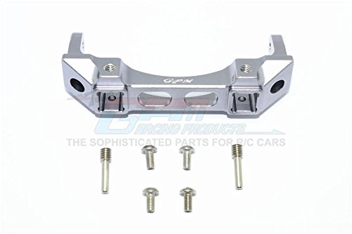 Traxxas TRX-4 Trail Defender Crawler Upgrade Parts Aluminium Front Bumper Mount - 1Pc Set Gray Silver