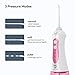 VAVA Water Dental Flosser Professional Cordless Oral Irrigator, Portable and Rechargeable IPX7 Waterproof 3 Modes Water Flossing with Easy-to-Clean Water Reservoir, Anti Leakage Design, Pink