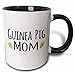 3dRose Guinea Pig Mom Mug, 11 oz, Black