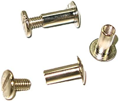 Chicago Screw Post 1/2" (1.3 cm) Nickel Plated 100 Pack Leathercraft Hardware
