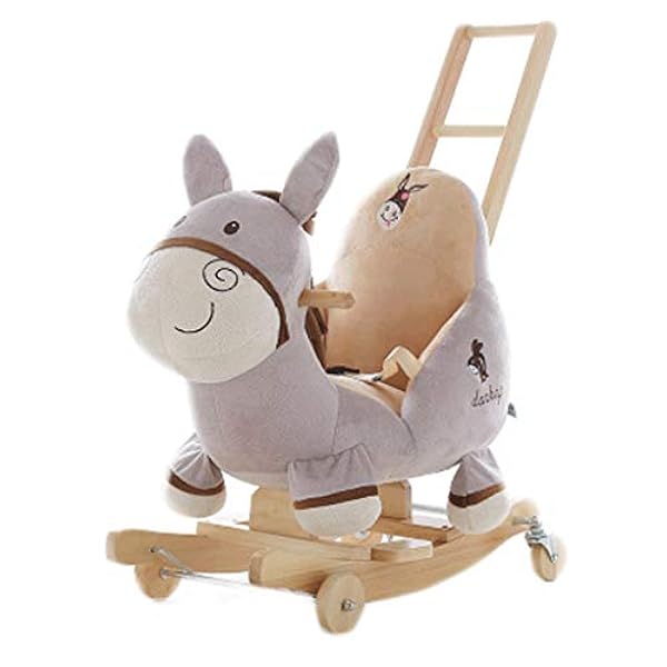 Rocking Horse Lhy Petit Cheval En Bois Massif Pour Bebe Cadeau D Anniversaire Lisse