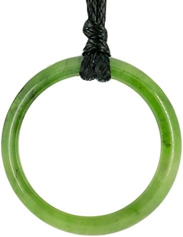Nephrite Jade Circle of Life Ring Necklace