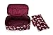 VAYEEBO Travel Luggage Organizers Packing Cubes-Compression Pouches for Underwear,Bra,Socks(Wine Daisy)