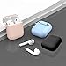 Compatible AirPods Case Cover Silicone Protective Skin for Apple Airpod Case 2&1 (2 Pack) Black/Sand Pink