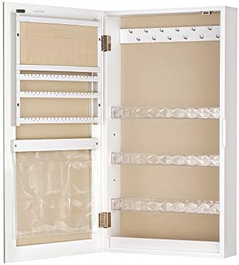 LUXFURNI Small Mirror Jewellery Cabinet