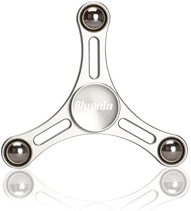 Bluenin Hand Spinner, Fidget Spinner Removable Ceramic Bearing High Speed EDC Fidget Toy Stress and Anxiety Relief Toy (Silver)