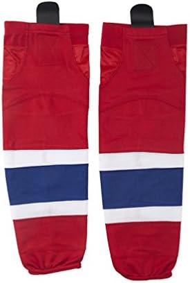 COLDINDOOR Adult Hockey Socks, Men Boy School Team Practice Ice Hockey Socks Dry Fit L Red
