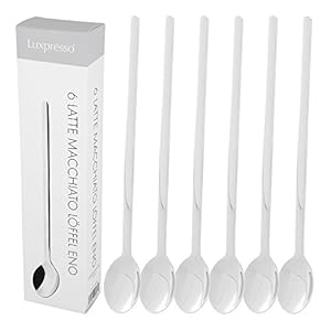 Business-Coffee Luxpresso Lepels met lange steel voor latte macchiato ENO, van roestvrij staal, 6 stuks