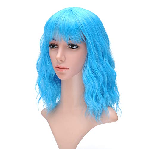 blue green wig