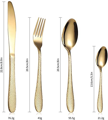 Utensil-Set-Silverware-Set-Utensil-Set-for-Home-Kitchen-and-Restaurant-24-Piece-BlackDinnerware-Steak-Knife-Fork-Coffee-Spoon-Stainless-Steel-Cutlery-Set-with-Wooden-Box-Service-for-6Flatware-Set