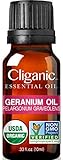 Cliganic Organic Geranium Essential Oil, 100% Pure