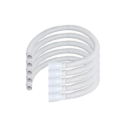 RENVOX Pvc Drain Pipe Long Socket Waste Pipe for Wash Basin/Kitchen sink Water out let - Bathroom/Kitchen Sink Flexible PVC Waste Pipe Drain Hose/Outlet Tube Connector 1003(Grey) set of 5