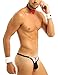 MSemis Sexy Men's Butler Lingerie Tuxedo Bow Tie Bikini Briefs Gentleman Costume Outfits Black Medium (Waistline 28