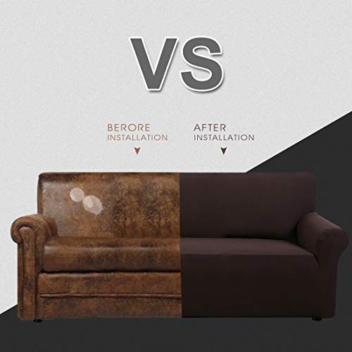 TASTELIFE Sofa Slipcovers Couch Cover 1-Piece Stretch Jacquard 3 Cushions Shield 3 Seat Slipcovers for Sofas Furniture Protector Coffee Sofa Size