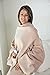 KC Caps Fleece Blanket with Sleeves and Front Pocket, Super Soft Wearable Adult Sofa Throw Robe for Women and Men, Camel