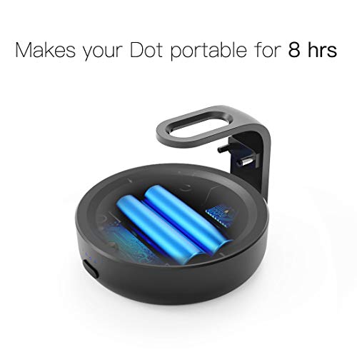 [Upgraded] GGMM D3 Battery Base for Dot 3rd gen, Portable Charger with 8 Hours of Playtime, Black (Power Adapter is Not Included) - Thumbnail 2