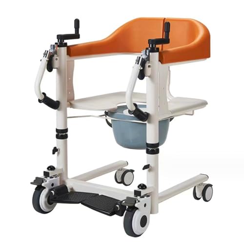Patient Lift Transfer Chair,180?? Split Seat W/Potty,Height Adjustable ...