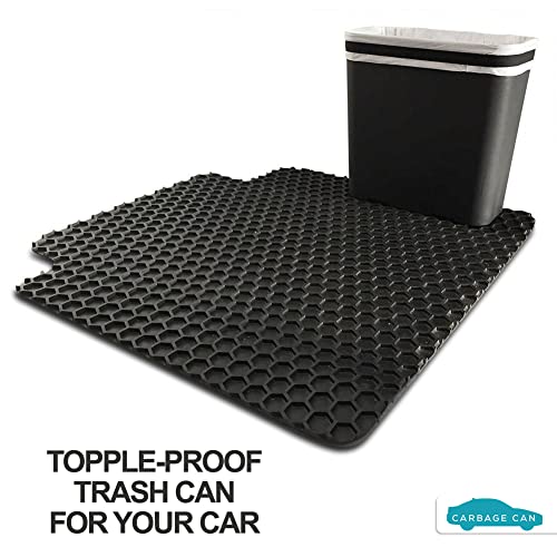 Carbage Can Premium Car Trash Can w/Floor Mat Clip and Bag Securement