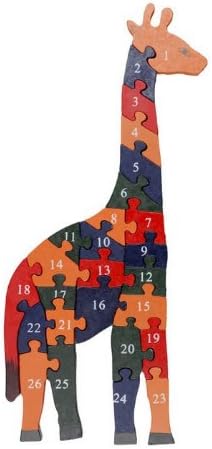 puzzle jirafa madera