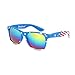 SHADERZ Classic Navy Frame Retro 80's American America Sunglasses Gold Lenses (Multicolor)
