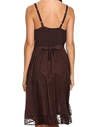 Sakkas Lacey vestido con cinta de espagueti roscada plateada bordada