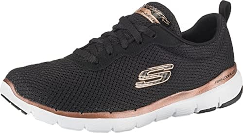 Skechers Women's Flex Appeal Insight Sneaker, Black/Rose