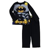 Batman Boys Long Sleeve Pajamas with Cape (Toddler/Little Kid/Big Kid)