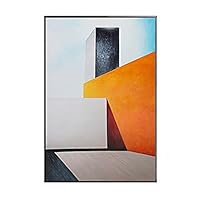 MuYiLIFE Modern Minimalist Abstract Decorative Painting, Restaurant Decorative Mural (Golden Frame,70100CM)
