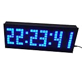 BT 3.3'' Blue LED Countdown Clock With Remote & Buttons For Sport Timing Escape