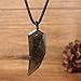 COAI Wolf Tooth Golden Obsidian Amulet Pendant Necklace