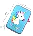 Pencil Case, iDelta 3D Cute EVA Unicorn Pen Pouch Stationery Box Anti-Shock Large Capacity Multi-Compartment for School with 4 unicorn pens