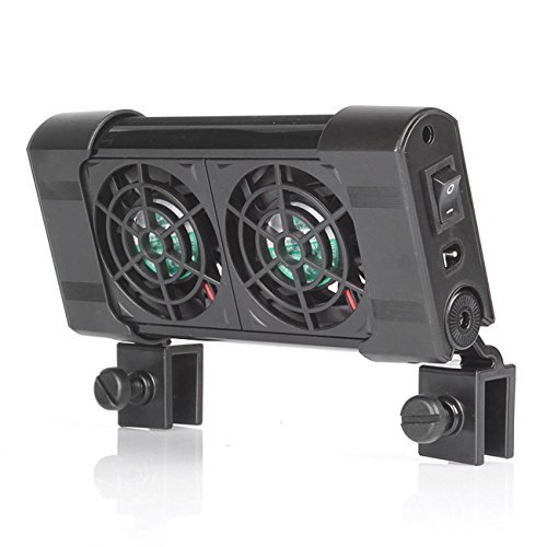 Aquarium Fish Tank Cooling System Fan Chiller + AC Adapter (2-Fans)
