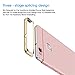 Neivi Huawei P9 Lite Case, 3 In1 Ultra Slim Full Protective Hard Anti-Scratch Shockproof Electroplate Frame with Metal Texture Armor PC Hard Back Case Cover & Skin for Huawei P9 Lite (Rose Gold)