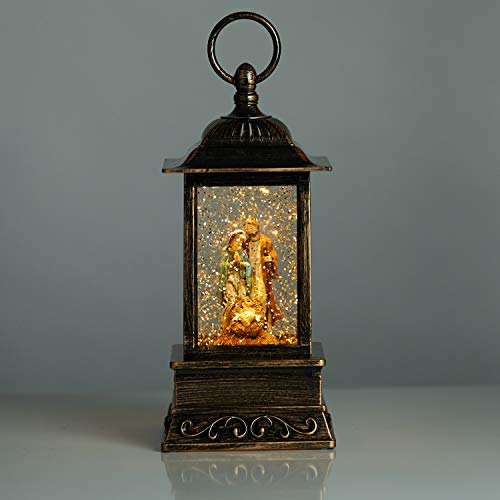 ReLive Christmas Light-Up Snow Globe - Nativity Scene - 10 Inch