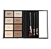 Dirty Girl Cosmetics Naked Contour and Highlighter Makeup Kit with 3 Free Brushes