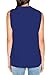 Selowin Womens Solid Sleeveless Satin Chiffon V Neck Blouse Tank Top