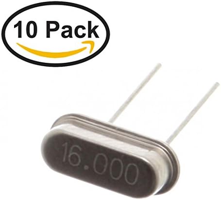 farhop HC-49S DIP Quartz Crystal Oscillator, 16 MHz, 16.000 MHz, 10 Pack