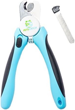 Best Dog Pet Nail Clippers & Trimmer - Quality Razor Sharp Stainless Steel Blades - Safety Stop to Prevent Overcutting - Non Slip Handles - Free Nail File - For Professional Easy Pet Grooming at Home