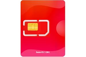 9esim V3 Physical eSIM Write Card Mobile Unlimited Download Profile Compatible with esim Unlocked Mobile Phones Support STK menu Switching Android APP Manage Profile Compatible with iOS and Routers