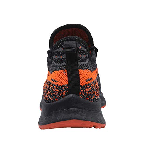 DondPO Mens Athletic Breathable Sneakers Fashion Running Shoes Light Tennis Zapatos Footwear for Men Walking Workout Orange
