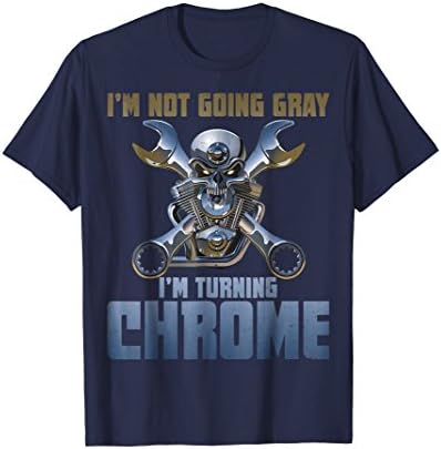 Mens Biker Dad Fathers Tshirt | Grandpa Rides Motorcycle Tee 3XL Navy
