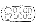 Evergreen HSHB8-30157 Cylinder Head Gasket Set Head Bolt