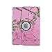 Tsmine iPad mini 1/2/3 Gen Camo Case - Premium 360 Degree Rotating PU Leather Case Camouflage Branch Straw Mossy Leaves For iPad mini & iPad mini With Retina Display & iPad mini 3rd Gen, Pink
