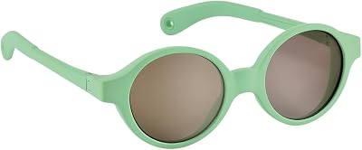 , Sonnenbrille für Babys von 9 bis 24 Monaten, 100% UV-Schutz – KAT. 3, Seitenschutz, optimaler Komfort, um 360° verstellbare Bügel, Neongrün