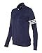 adidas Ladies' ClimaLite 3-Stripes French Terry Full-Zip Jacket, Navy/ White, Large