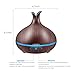 URPOWER 400ml Essential Oil Diffuser Wood Grain Diffuser with Auto Shut-Off, Aromatherapy Oil Diffuser Humidifier and 4 Timer Settings Humidifiers Diffusers for Essential Oils for Bedroom Office