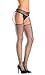 Be Wicked Women's Two Piece Fishnet Garterbet and Thigh Highs, Black, One Size