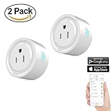 2018 Smart Plug Alexa Accessories Outlet 2 Pack,Compatible With Alexa/Google Home,WiFi Smart Socket Outlet Remote Control For Phone,No Hub Required