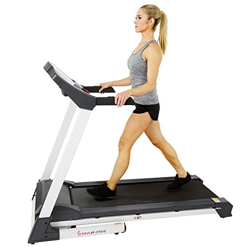 Sunny Health & Fitness Premium Treadmill Features Auto Incline