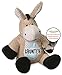 goDog Checkers Donkey With Chew Guard Technology Tough Plush Dog Toy, Tan, Large